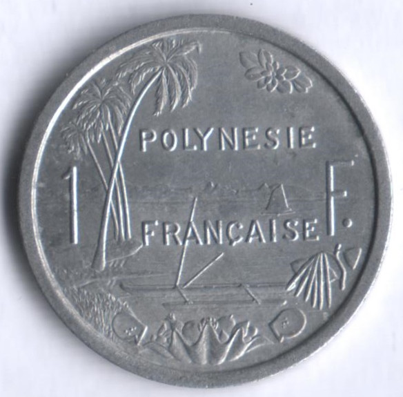 1 франк. 1977 год, Французская Полинезия.
