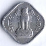 Монета 1 пайс. 1966(Hy) год, Индия.