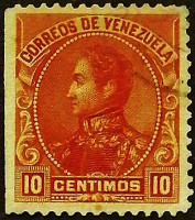 Почтовая марка (10 c.). "Симон Боливар". 1899 год, Венесуэла.