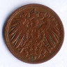 Монета 1 пфенниг. 1903 год (A), Германская империя.