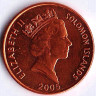 Монета 2 цента. 2005 год, Соломоновы острова.