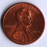 Монета 1 цент. 2004 год, США.