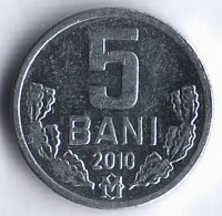 Монета 5 баней. 2010 год, Молдова.