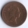 Монета 1 пенни. 1986 год, Великобритания.