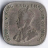 Монета 5 центов. 1912(H) год, Цейлон.