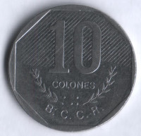 Монета 10 колонов. 1983 год, Коста-Рика.
