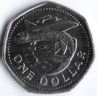 Монета 1 доллар. 2022 год, Барбадос.