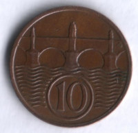 10 геллеров. 1937 год, Чехословакия.