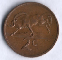 2 цента. 1974 год, ЮАР.