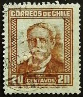 Почтовая марка. "Президент Мануэль Бульнес Прието". 1931 год, Чили.