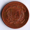 Монета 1 сентаво. 1979 год, Доминиканская Республика.