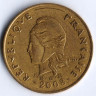 Монета 100 франков. 2008 год, Новая Каледония.