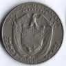 Монета 1/4 бальбоа. 1968 год, Панама.