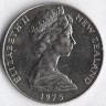 Монета 1 доллар. 1975(I) год, Новая Зеландия.