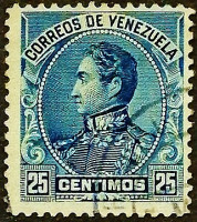 Почтовая марка (25 c.). "Симон Боливар". 1899 год, Венесуэла.