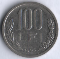 100 лей. 1995 год, Румыния.
