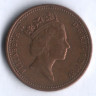 Монета 1 пенни. 1987 год, Великобритания.