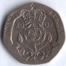 Монета 20 пенсов. 2007 год, Великобритания.