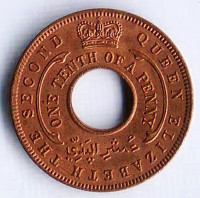 Монета 1/10 пенни. 1954 год, Британская Западная Африка.