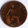 Монета 1/2 пенни. 1903 год, Великобритания.