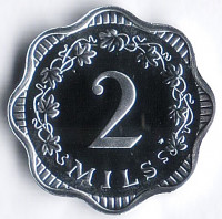 Монета 2 миля. 1976 год, Мальта. Proof.