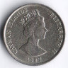 Монета 5 центов. 1987 год, Каймановы острова.