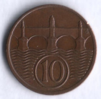 10 геллеров. 1938 год, Чехословакия.