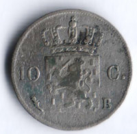 Монета 10 центов. 1828(B) год, Нидерланды.