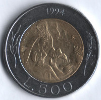 500 лир. 1994 год, Сан-Марино.