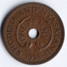 Монета 1 пенни. 1956 год, Родезия и Ньясаленд.