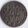 Монета 1/4 эре. 1635 год, Швеция.