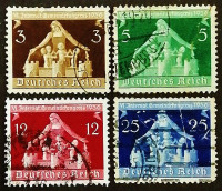 Набор почтовых марок (4 шт.). "6-й Международный конгресс по местному самоуправлению". 1936 годы, Германский Рейх.