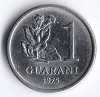 Монета 1 гуарани. 1975 год, Парагвай.