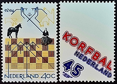 Набор марок (2 шт.). "Спортивные марки". 1978 год, Нидерланды.