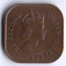 Монета 1 цент. 1961 год, Малайя и Британское Борнео.