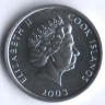 Монета 1 цент. 2003 год, Острова Кука. Пойнтер.