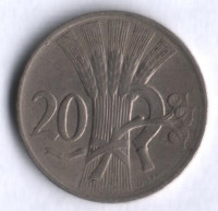 20 геллеров. 1937 год, Чехословакия.