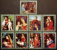 Набор почтовых марок (9 шт.). "Картины из Художественно-исторического музея в Вене". 1979 год, Парагвай.
