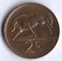 2 цента. 1981 год, ЮАР.