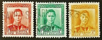 Набор марок (3 шт.). "Король Георг VI". 1938-1941 год, Новая Зеландия.