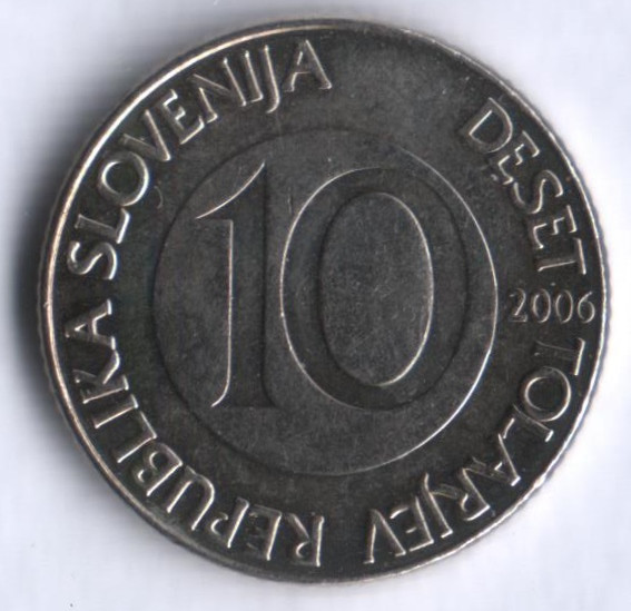 10 толаров. 2006 год, Словения.