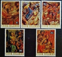 Набор марок (5 шт.). "Рождество". 1976 год, Острова Кука.