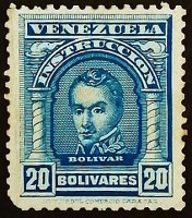 Почтовая марка. "Симон Боливар". 1911 год, Венесуэла.