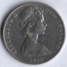 Монета 20 центов. 1982 год, Новая Зеландия.