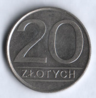 Монета 20 злотых. 1984 год, Польша.