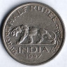 Монета 1/2 рупии. 1947(b) год, Британская Индия.