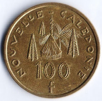 Монета 100 франков. 2016 год, Новая Каледония.