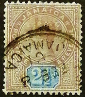 Почтовая марка. "Королева Виктория". 1891 год, Ямайка.