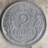 Монета 2 франка. 1959 год, Франция.