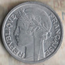 Монета 2 франка. 1959 год, Франция.